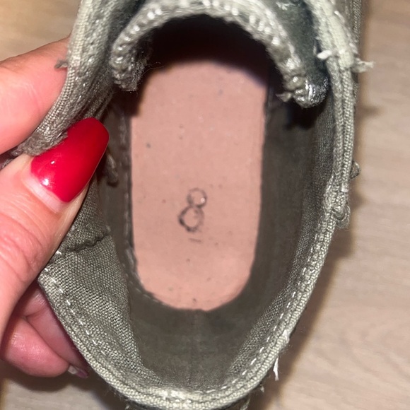 Blowfish Malibu Mamba Hidden Wedge Heel Sneakers Sage Green Gray zip closure - Picture 2 of 10